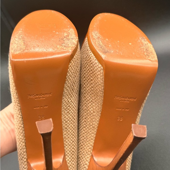 Saint Laurent Cloth heels 38 Used Brown, Cloth - Picture 8 of 16